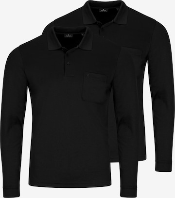 Ragman Shirt 'Basic' in Zwart: voorkant