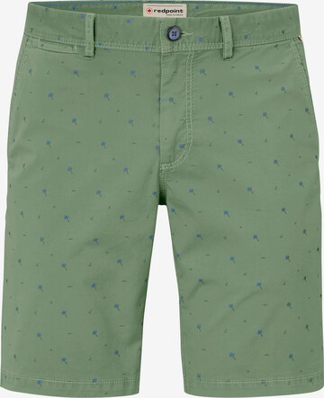 REDPOINT Slim fit Chino Pants in Green: front
