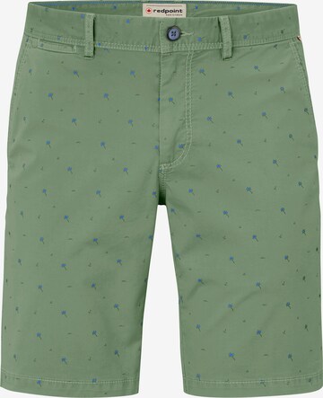 REDPOINT Chino Pants in Green: front