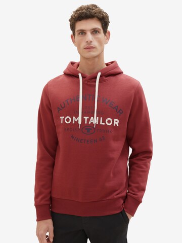 TOM TAILOR - Sweatshirt em vermelho: frente