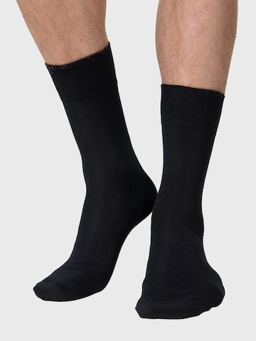 Nur Die Freizeitsocken ' Bambus Thermo Socken ' in Schwarz: Vorderseite