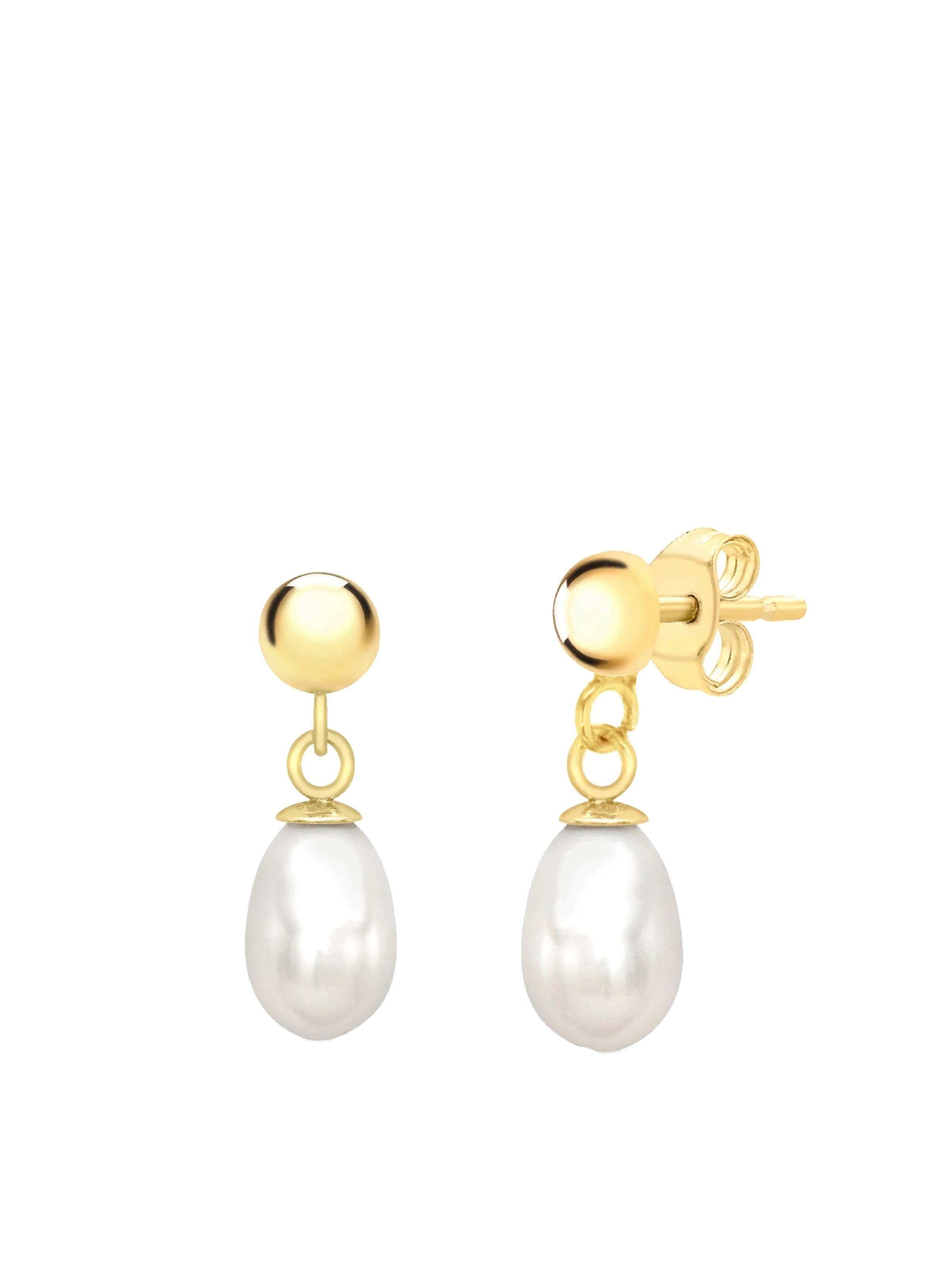 Boucles d'oreilles Lucardi en or : devant
