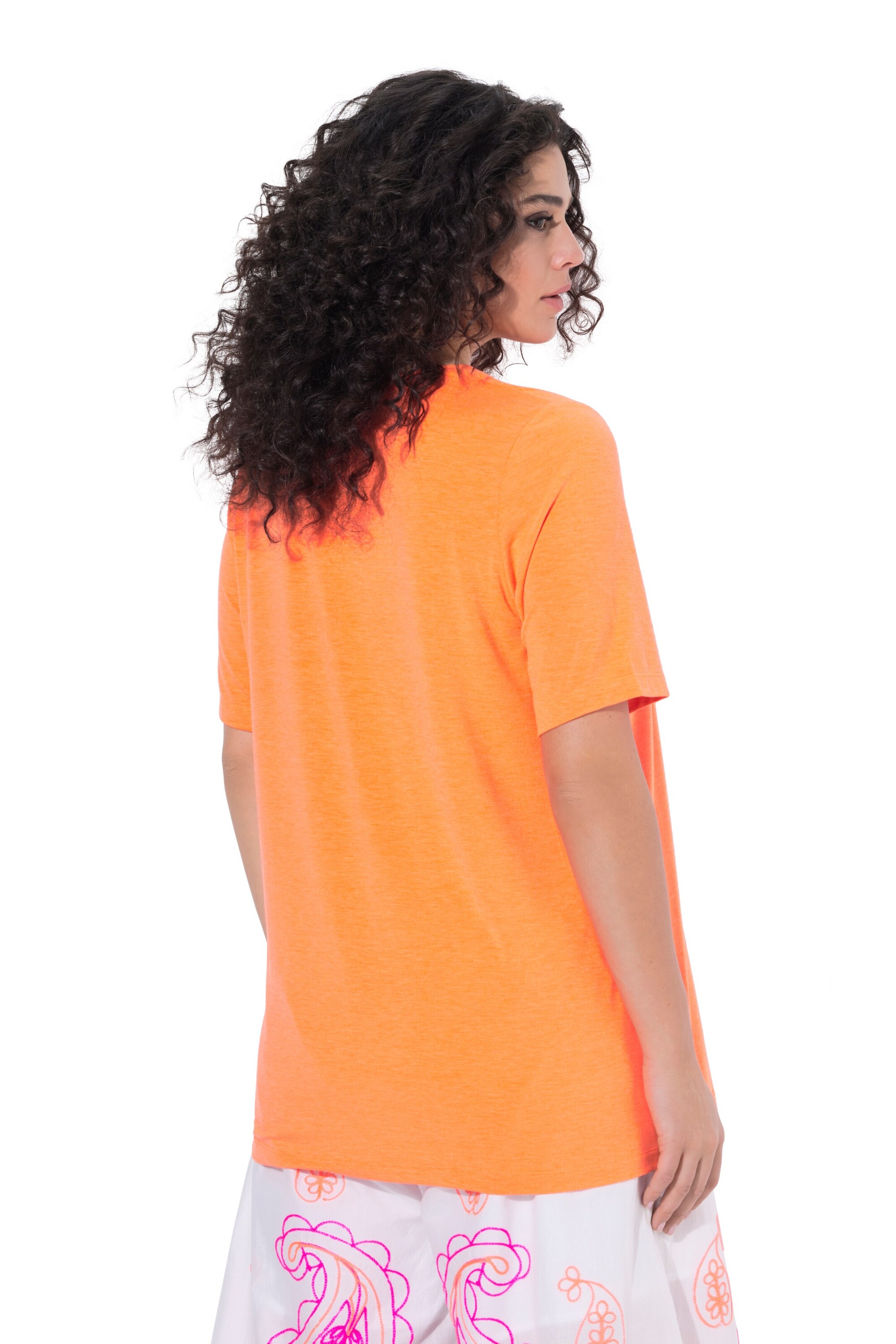 Ulla Popken Oversized shirt in Oranje