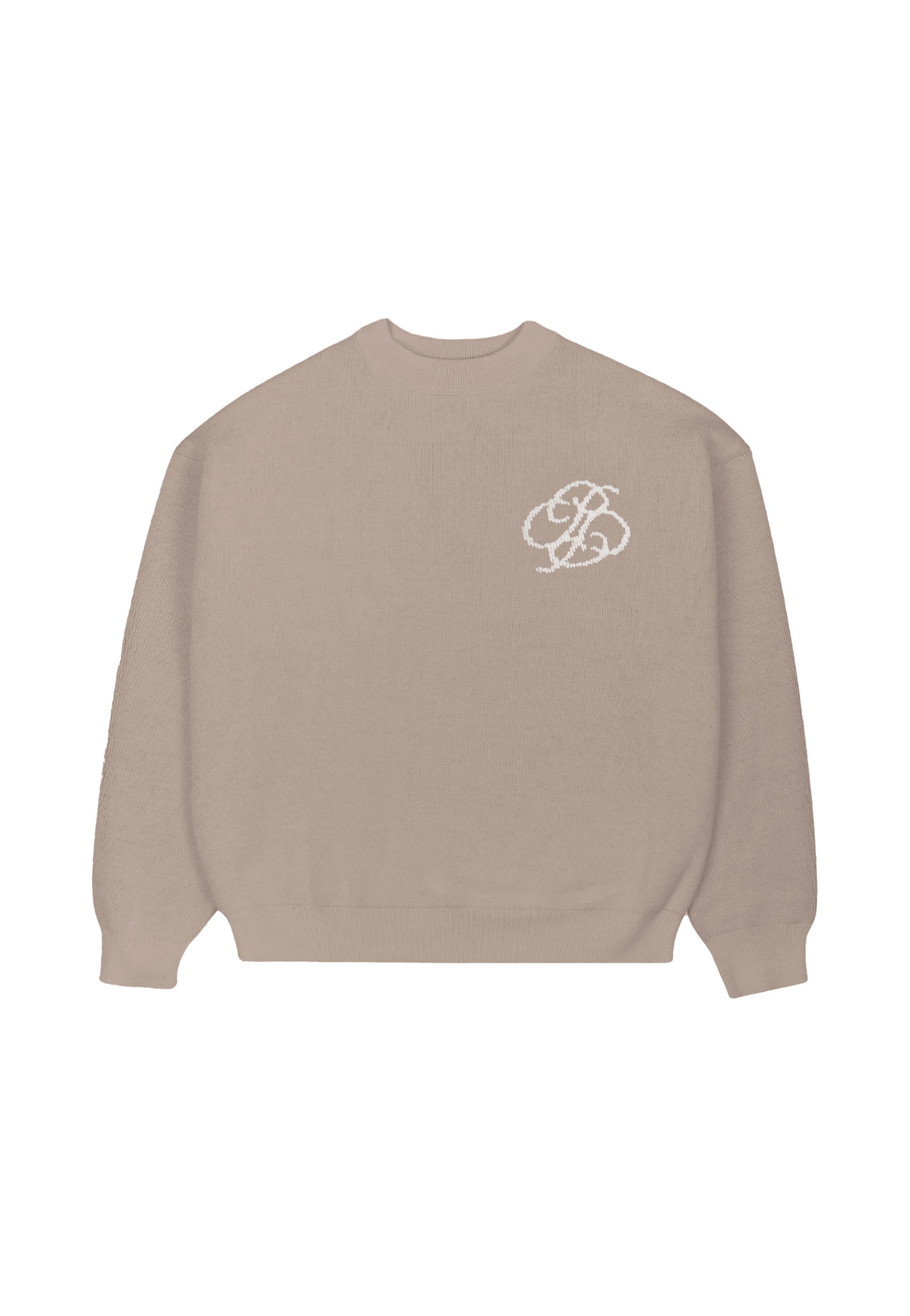Pull-over 'Academy' Prohibited en beige : devant