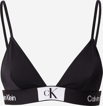 Calvin Klein Swimwear Trojúhelníková Horní díl plavek – černá: přední strana