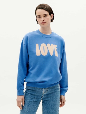Thinking MU Sweatshirt 'Love' in Blue: front