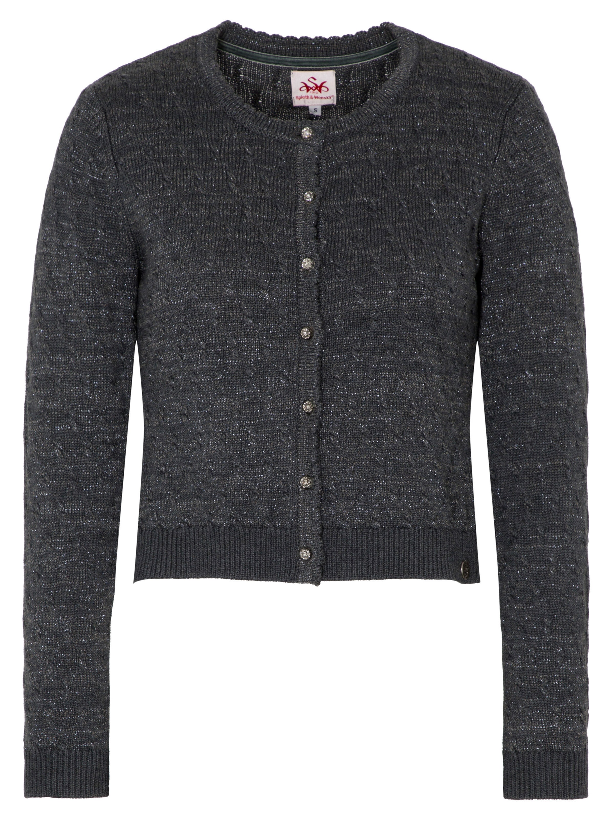 SPIETH & WENSKY Strickjacke in Grau: Vorderseite