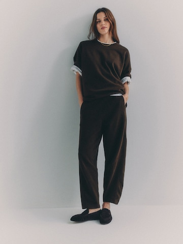 bēšs The Set Platas staras Bikses