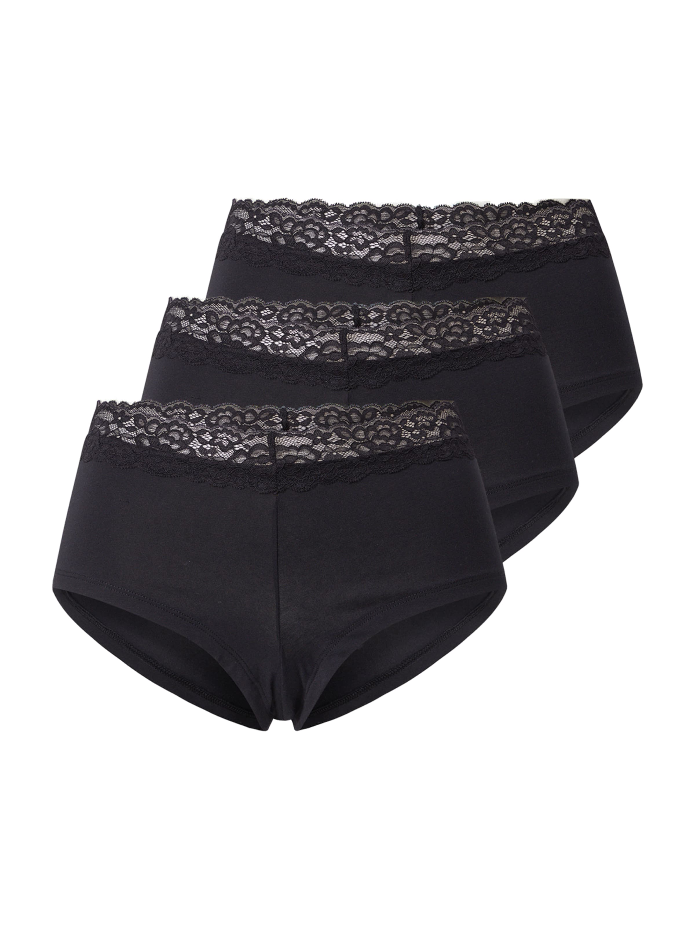 ABOUT YOU - Panti '3 pack Leila Slip' en negro: frente
