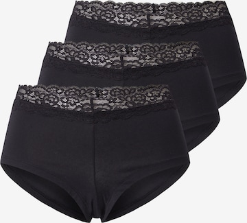 juoda ABOUT YOU Kelnaitės paaukštintu liemeniu '3 pack Leila Slip': priekis