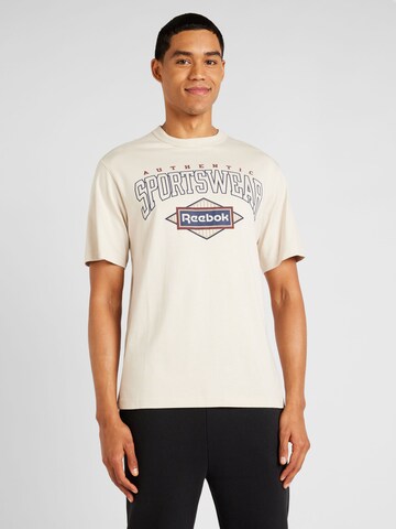 T-Shirt 'Classic' Reebok en beige : devant