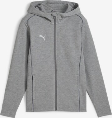 PUMA Athletic Cardigan 'Team Final' in Grey: front