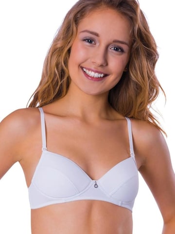 Key T-shirt Bra 'Biustonosz TBC 122' in White