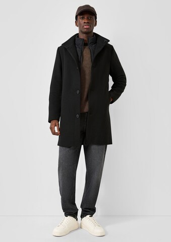 Manteau mi-saison QS en noir : devant