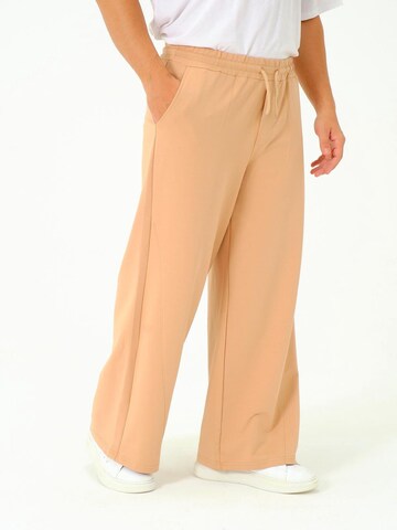 Wide Leg Pantalon C&City en marron