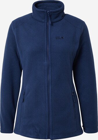 JACK WOLFSKIN Athletic Fleece Jacket 'Midnight Moon' in Blue: front