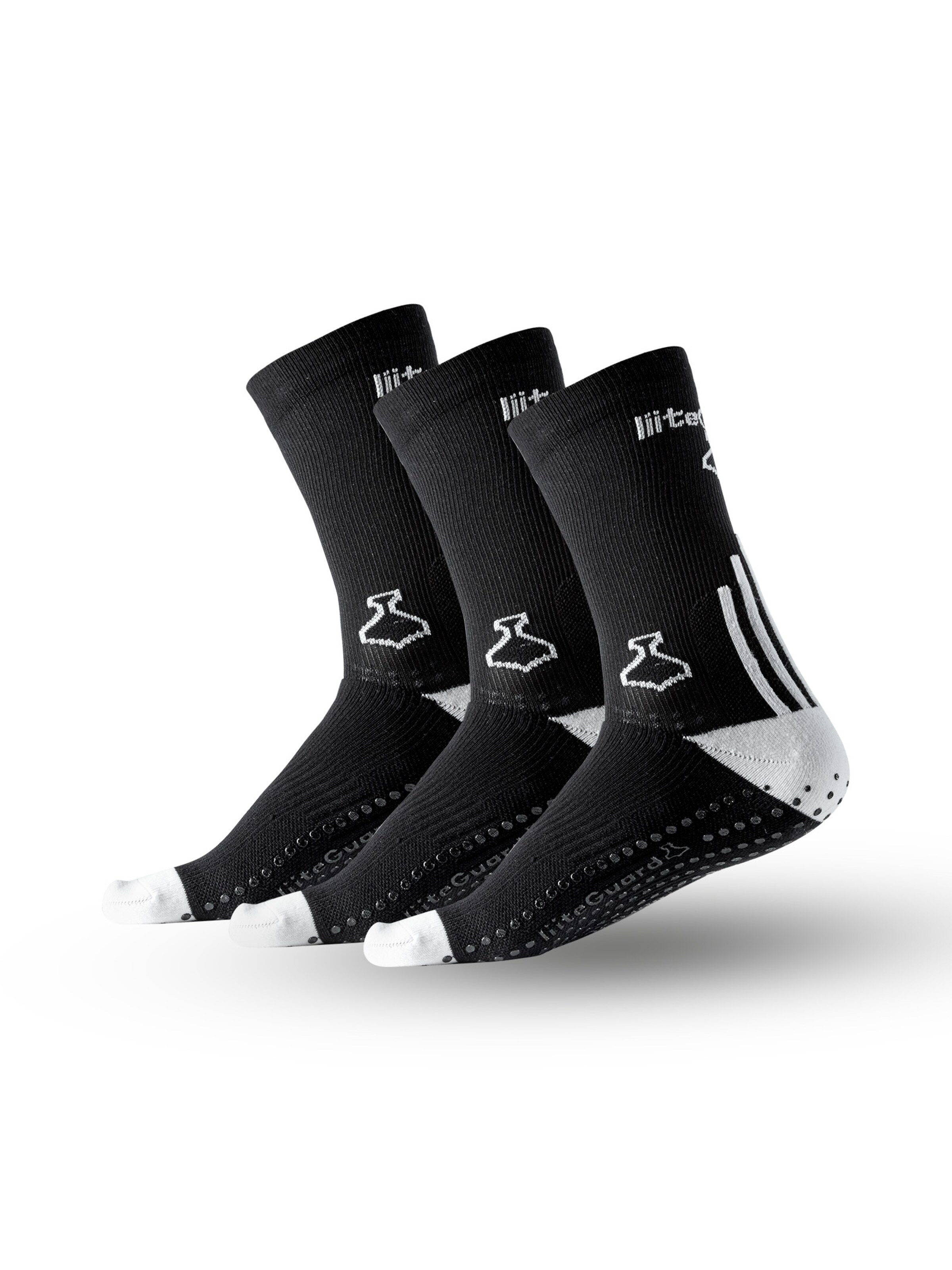 liiteGuard Socken 'PRO-TECH SOCK 3 PACK' in Schwarz: Vorderseite