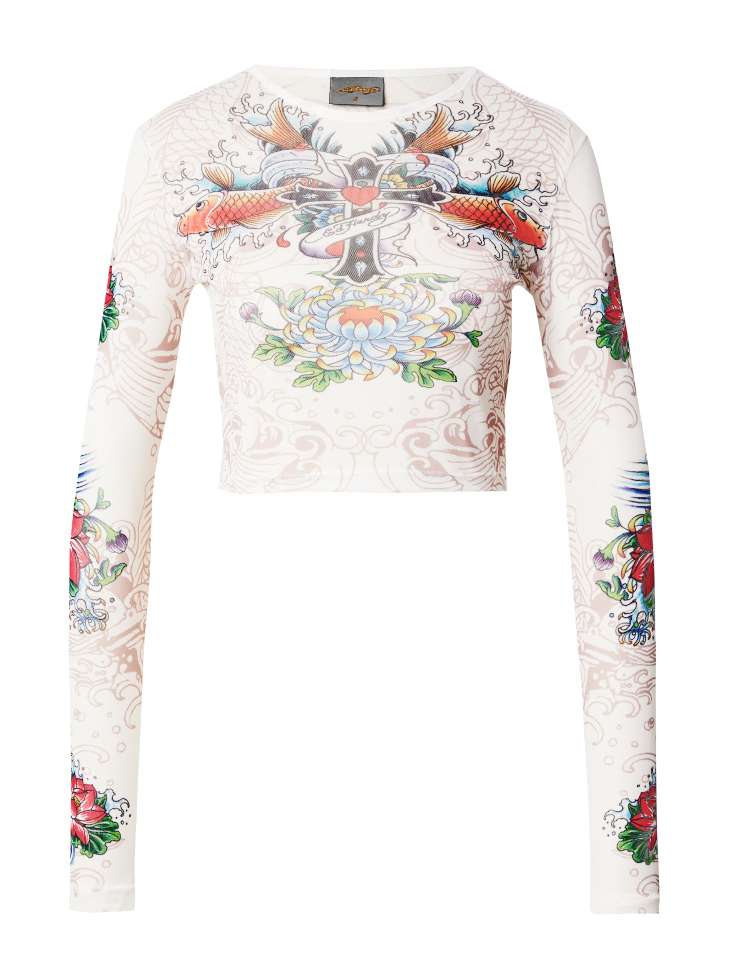 Ed Hardy Shirt in Weiß: Vorderseite
