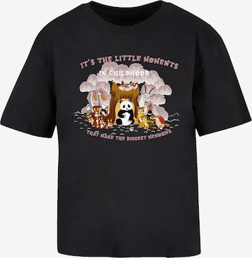 T-shirt 'Heroes of Childhood Tao Tao Childhood Memories' F4NT4STIC en noir : devant