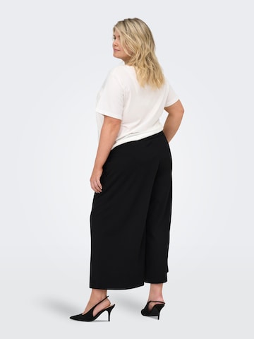 ONLY Carmakoma Wide leg Pleat-Front Pants in Black