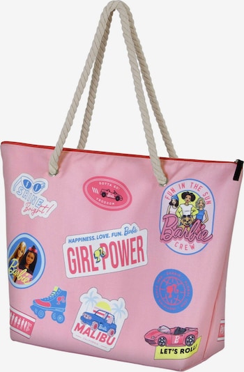 Mattel Strandtasche 'Barbie' in azur / zitrone / rosa / weiß, Produktansicht