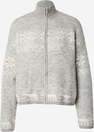 Kardiganas 'VMSANTANORDIC' iš VERO MODA, spalva – šviesiai pilka / balta, Prekių apžvalga