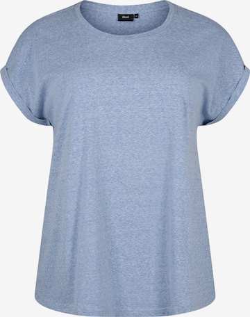 Zizzi - Camiseta 'VAVA' en azul: frente