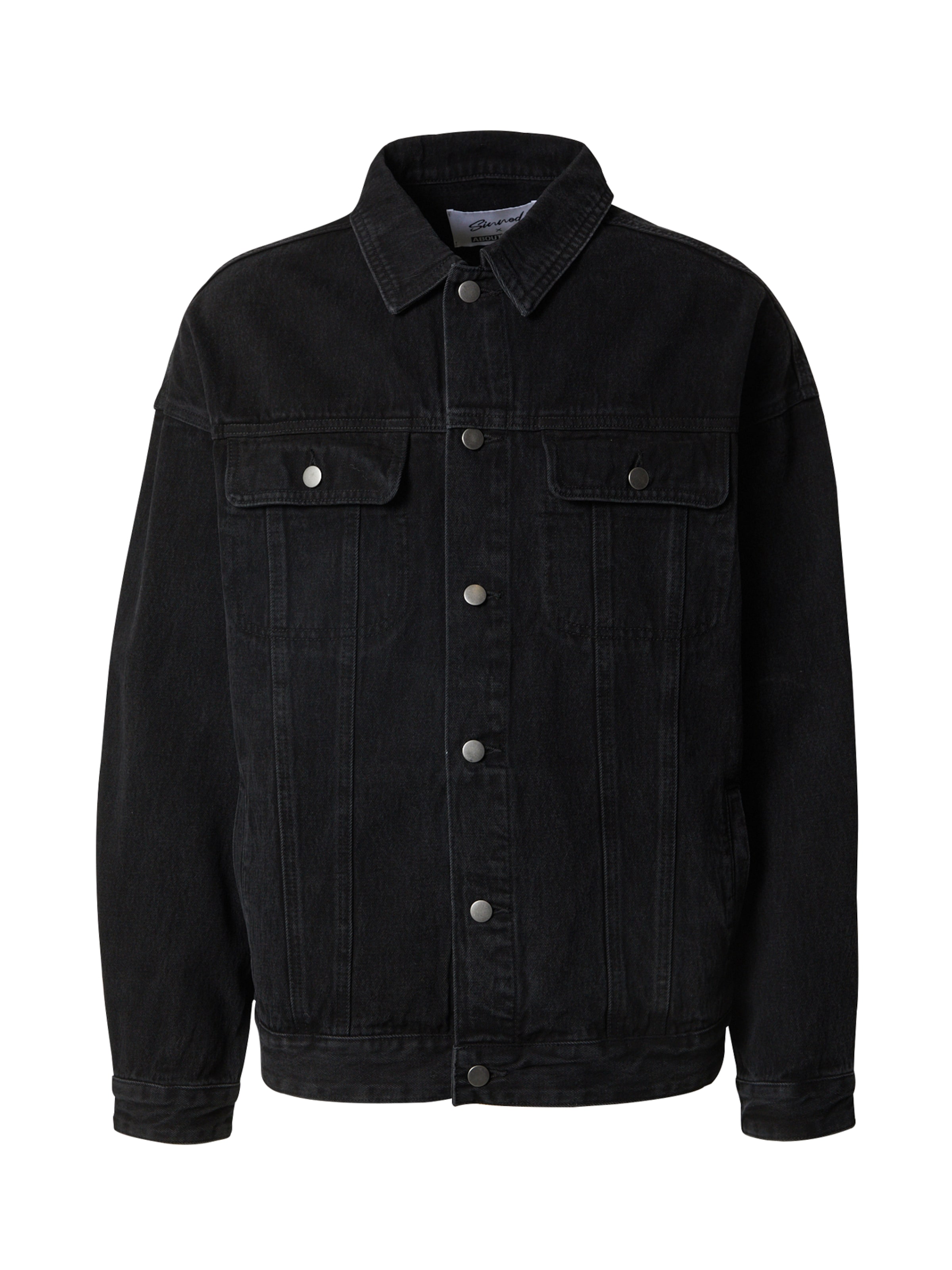 Sinned x ABOUT YOU Between-Season Jacket 'Ian' in Black: front
