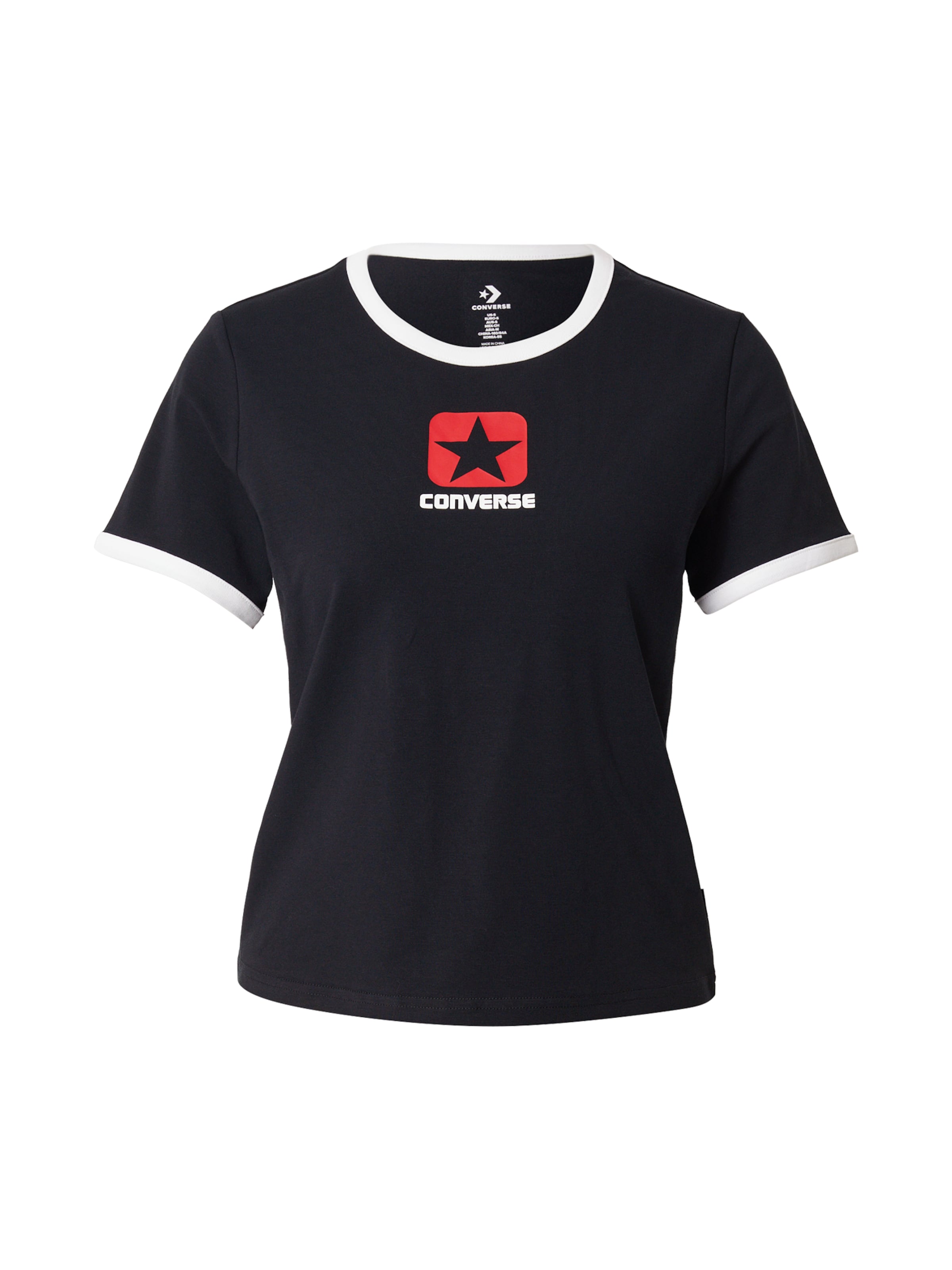 CONVERSE Tričko – černá: přední strana