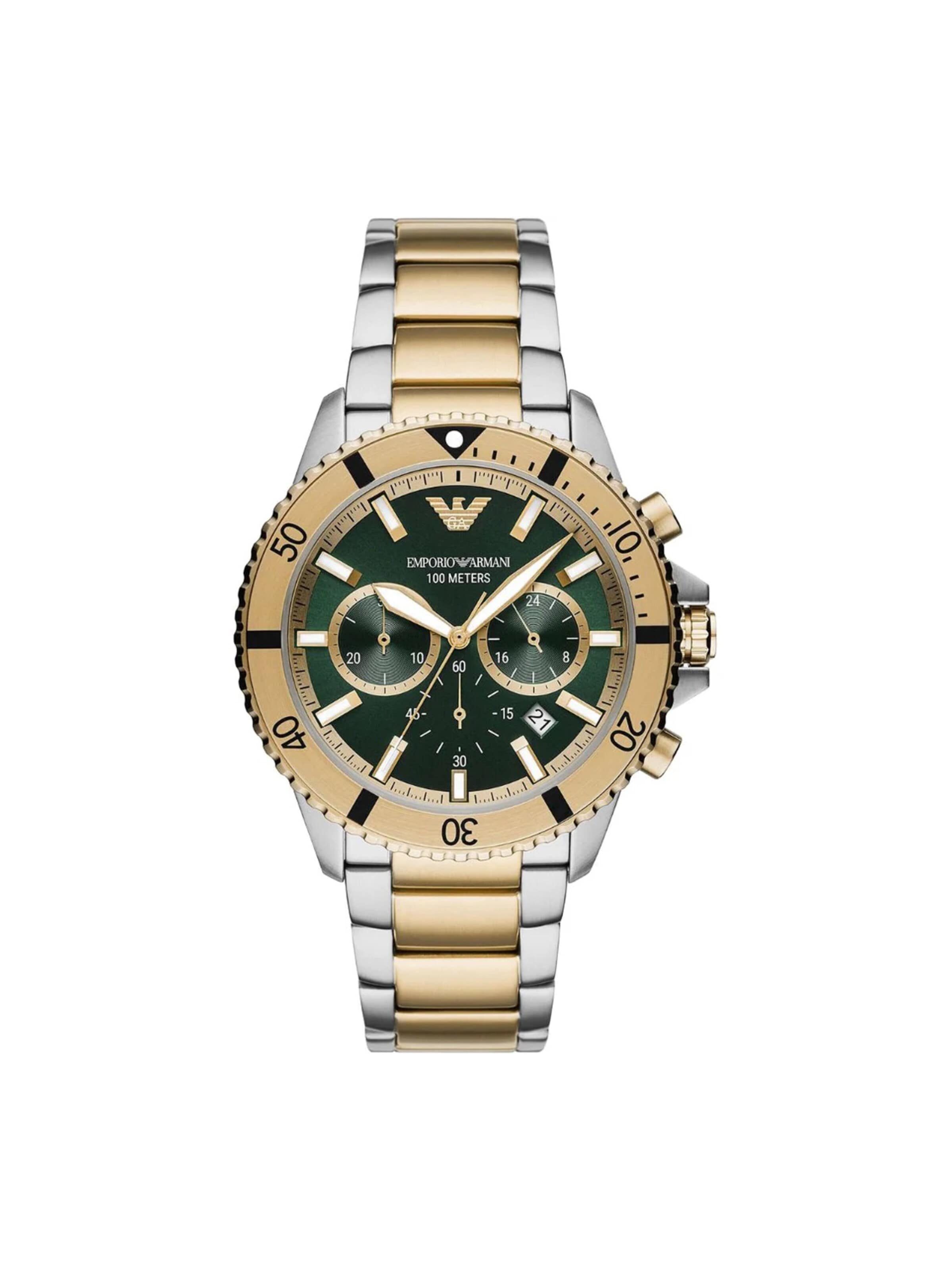 Emporio Armani Analog Watch 'Montre Homme Emporio Armani Chronograph AR11586' in Grey: front
