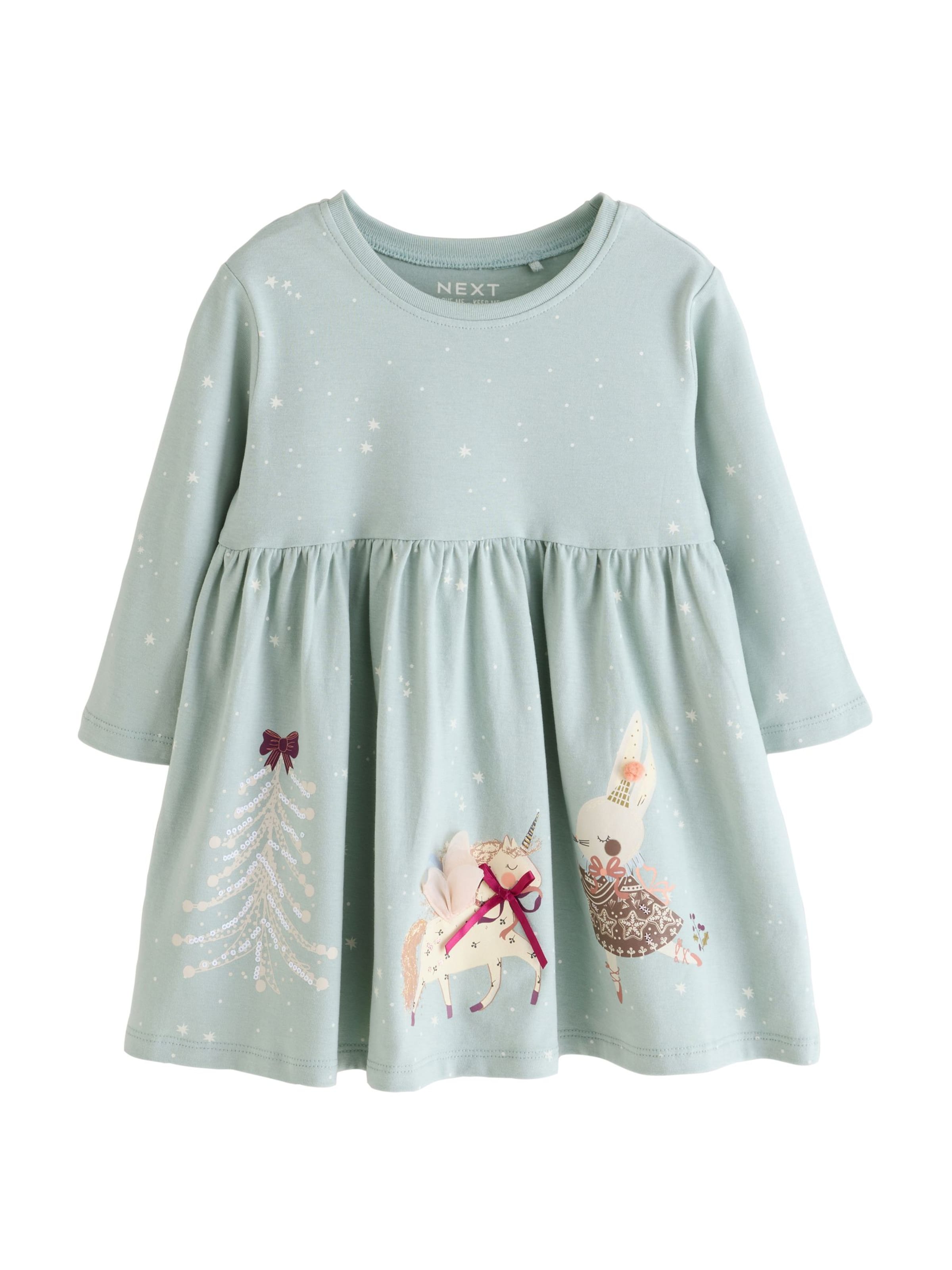 Rochie de la Next pe albastru: față