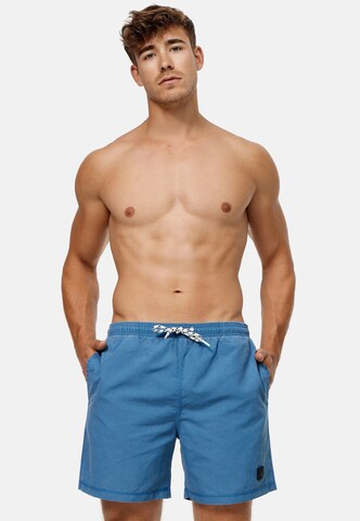 Shorts de bain 'Ace' INDICODE JEANS en bleu : devant
