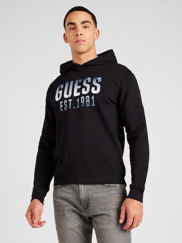 GUESS Sweatshirt 'BEAU' in Zwart: voorkant