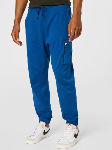 Nike Sportswear Zúžený Kalhoty – modrá: přední strana