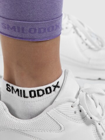 Smilodox Skinny Sporthose 'Amaze Scrunch' in Lila