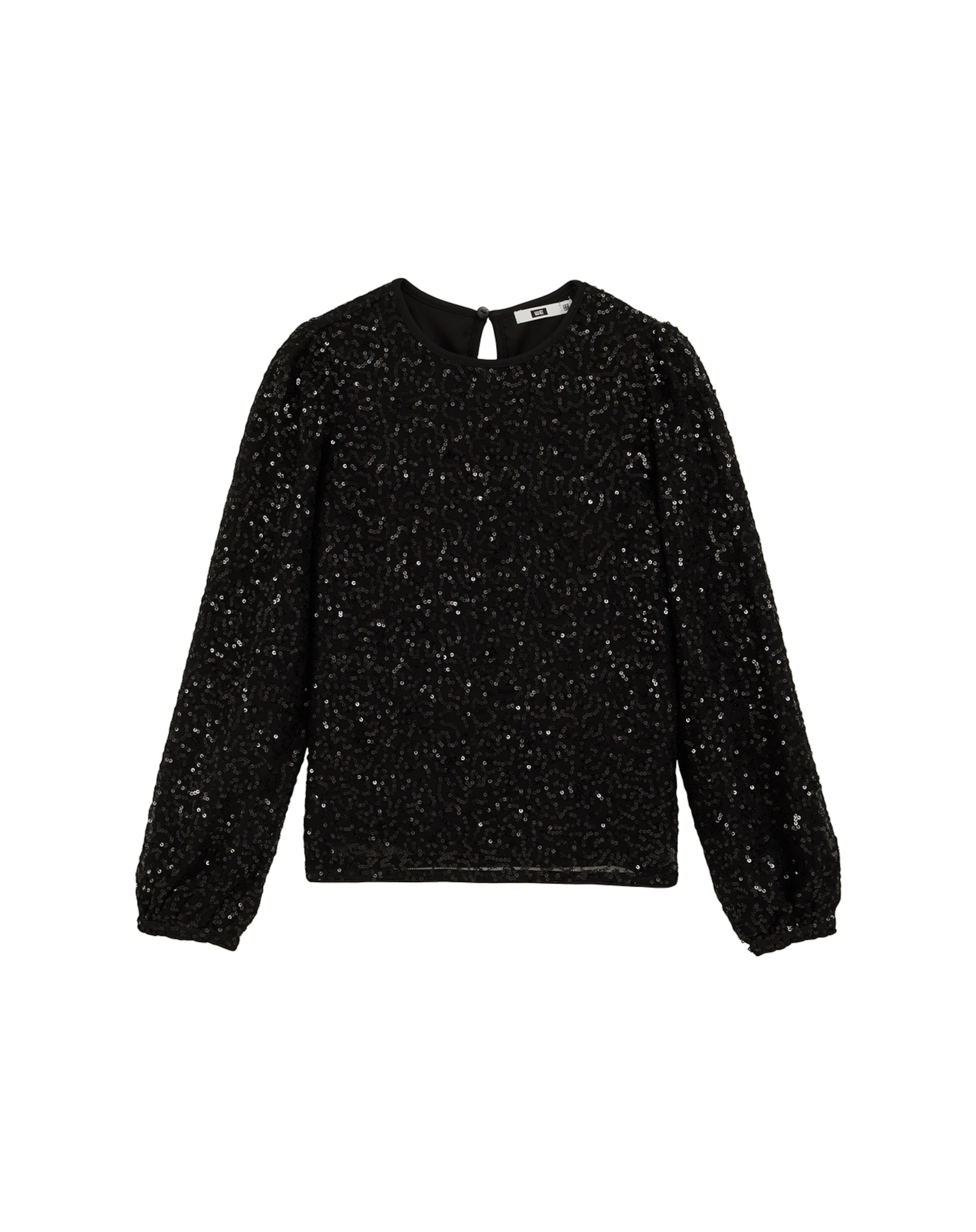 WE Fashion Тениска в черно: отпред