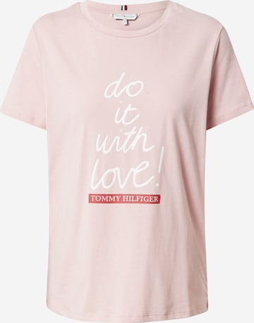 rozā TOMMY HILFIGER T-Krekls: no priekšpuses