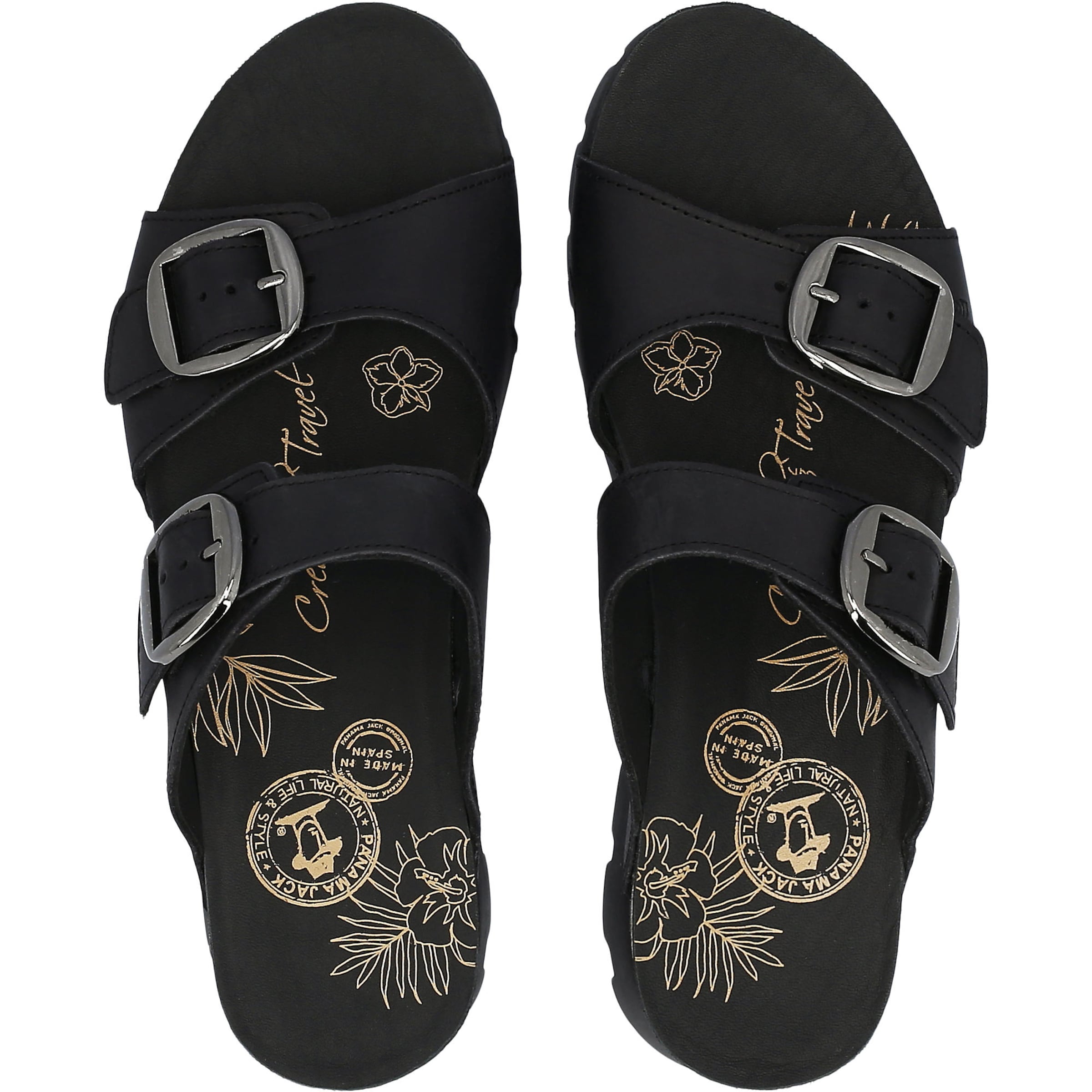 PANAMA JACK Slippers in Black ABOUT YOU
