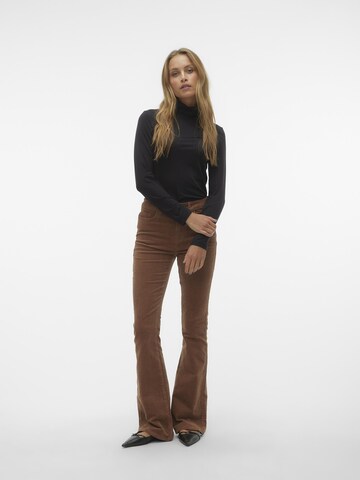 VERO MODA Flared Trousers 'SIGA' in Brown
