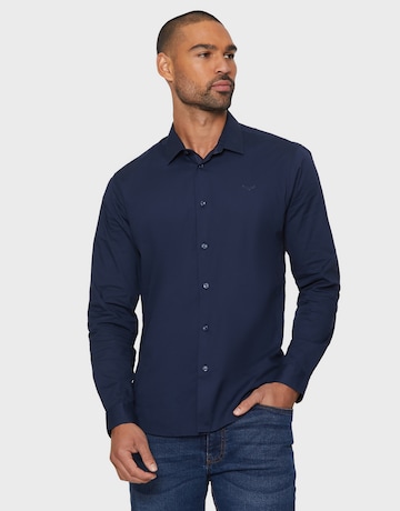 Coupe regular Chemise 'Olly' Threadbare en bleu : devant