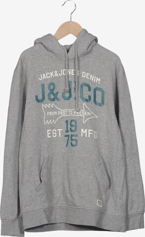 JACK & JONES Kapuzenpullover L in Grau: Vorderseite