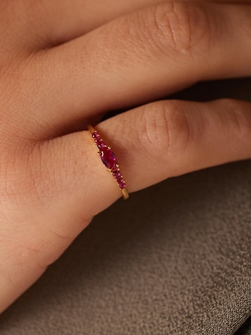 Lucardi Ring in Goud: voorkant