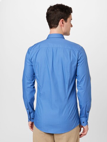 HUGO Slim fit Overhemd 'Elisha' in Blauw