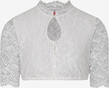 SPIETH & WENSKY Blouse 'Amerika' in Wit: voorkant