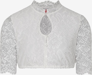 SPIETH & WENSKY Blouse 'Amerika' in Wit: voorkant