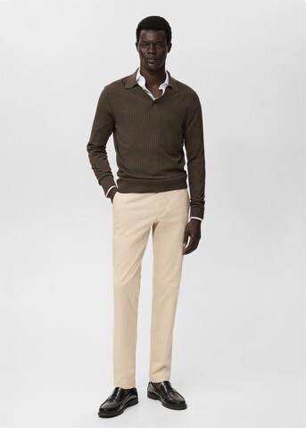 MANGO MAN Slimfit Chinohose 'Barna' in Beige