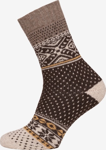 HomeOfSocks Socken 'HOS456' in Braun: Vorderseite