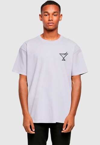 Merchcode T- Shirt 'Summer- Cocktail' in Grau: Vorderseite