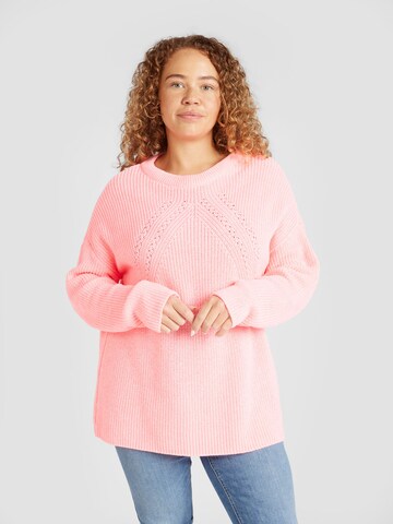 Pull-over 'BELLA LIFE' ONLY Carmakoma en rose : devant