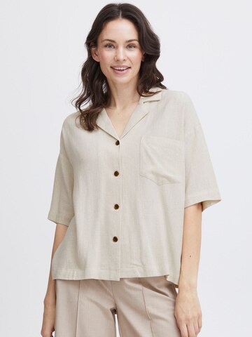 Chemisier ' Atel ' Fransa en beige : devant